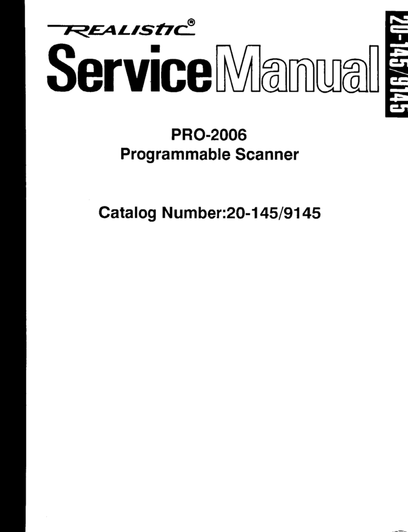 Tandy Radio Shack Realistic PRO-200G Service manual