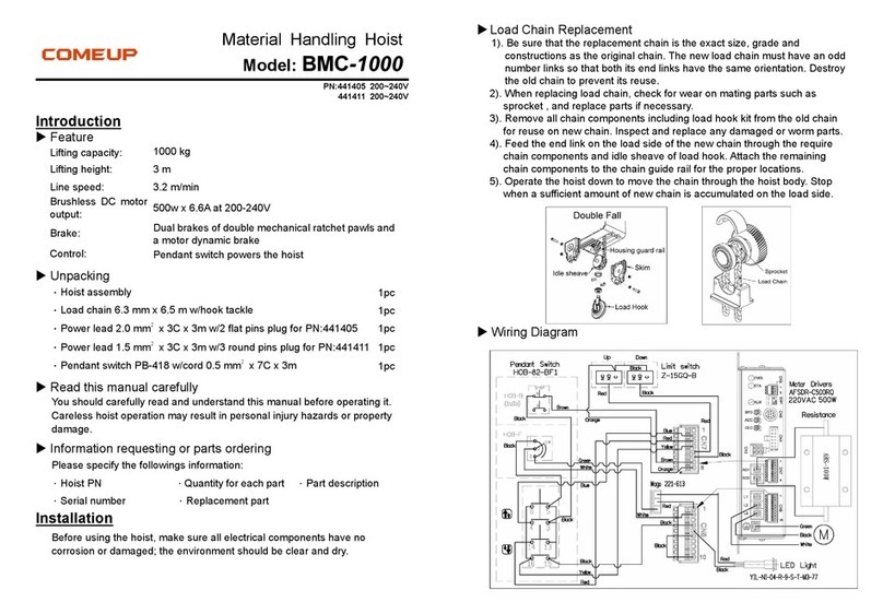 Comeup BMC-1000 quick start guide