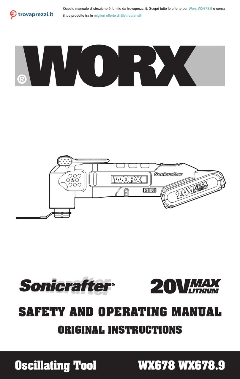 Worx Sonicrafter WX678 9 Series Installation manual Worx Sonicrafter WX678 9 Series Installation manual