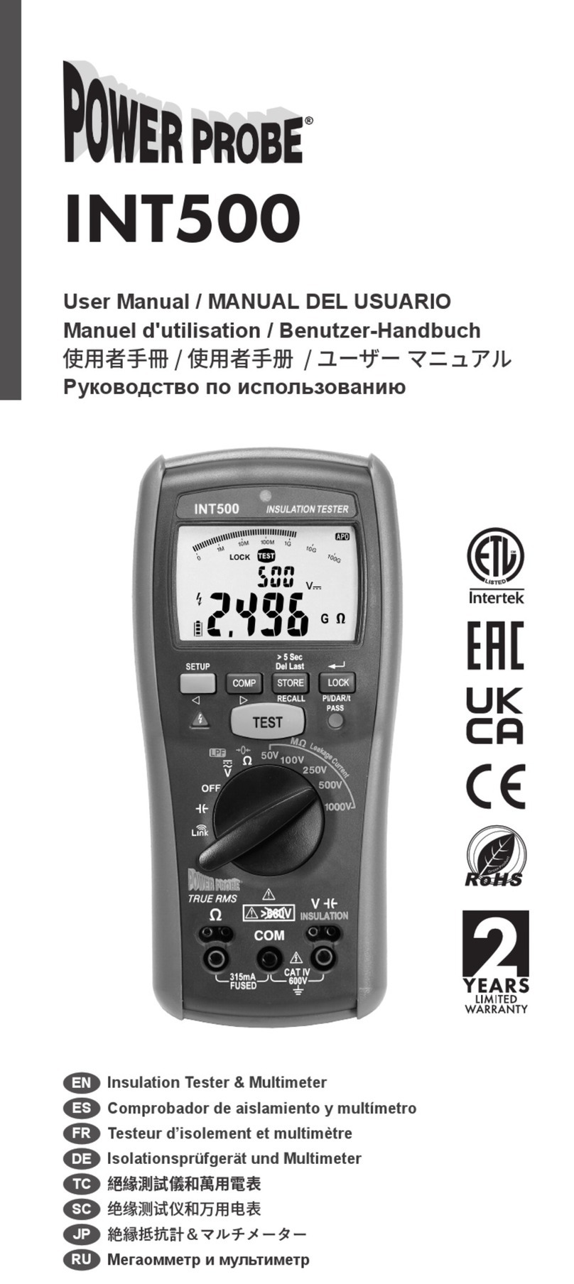 Power Probe INT500 user manual
