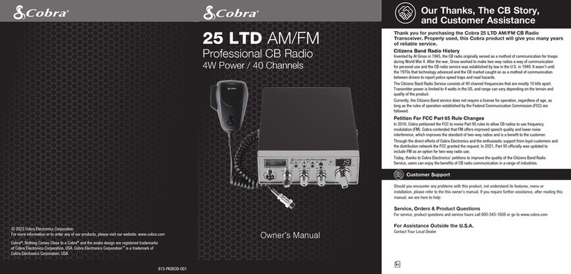 Cobra 25 LTD ST User manual Cobra 25 LTD ST User manual