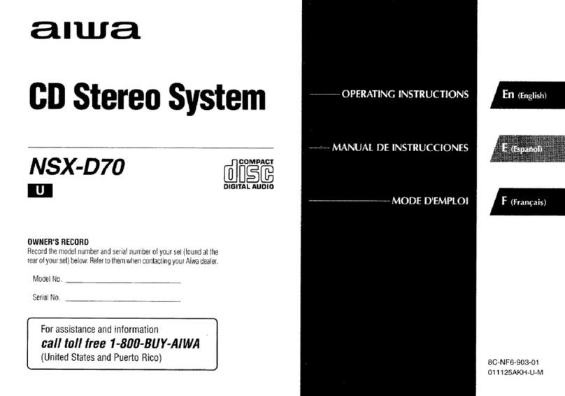 Aiwa NSX-D70 operating instructions