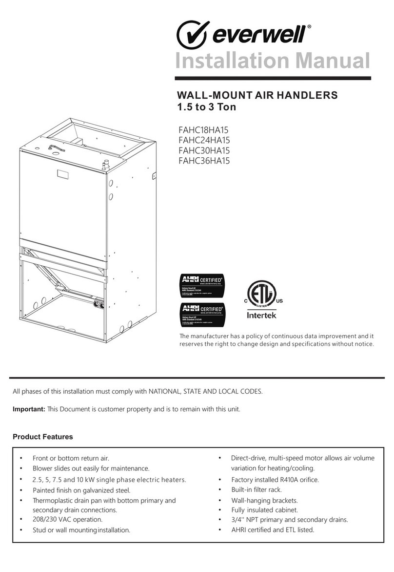 Everwell FAHC18HA15 installation manual Everwell FAHC18HA15 installation manual