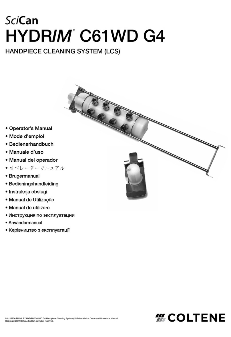Coltene SciCan HYDRIM C61WD G4 Operator's manual Coltene SciCan HYDRIM C61WD G4 Operator's manual