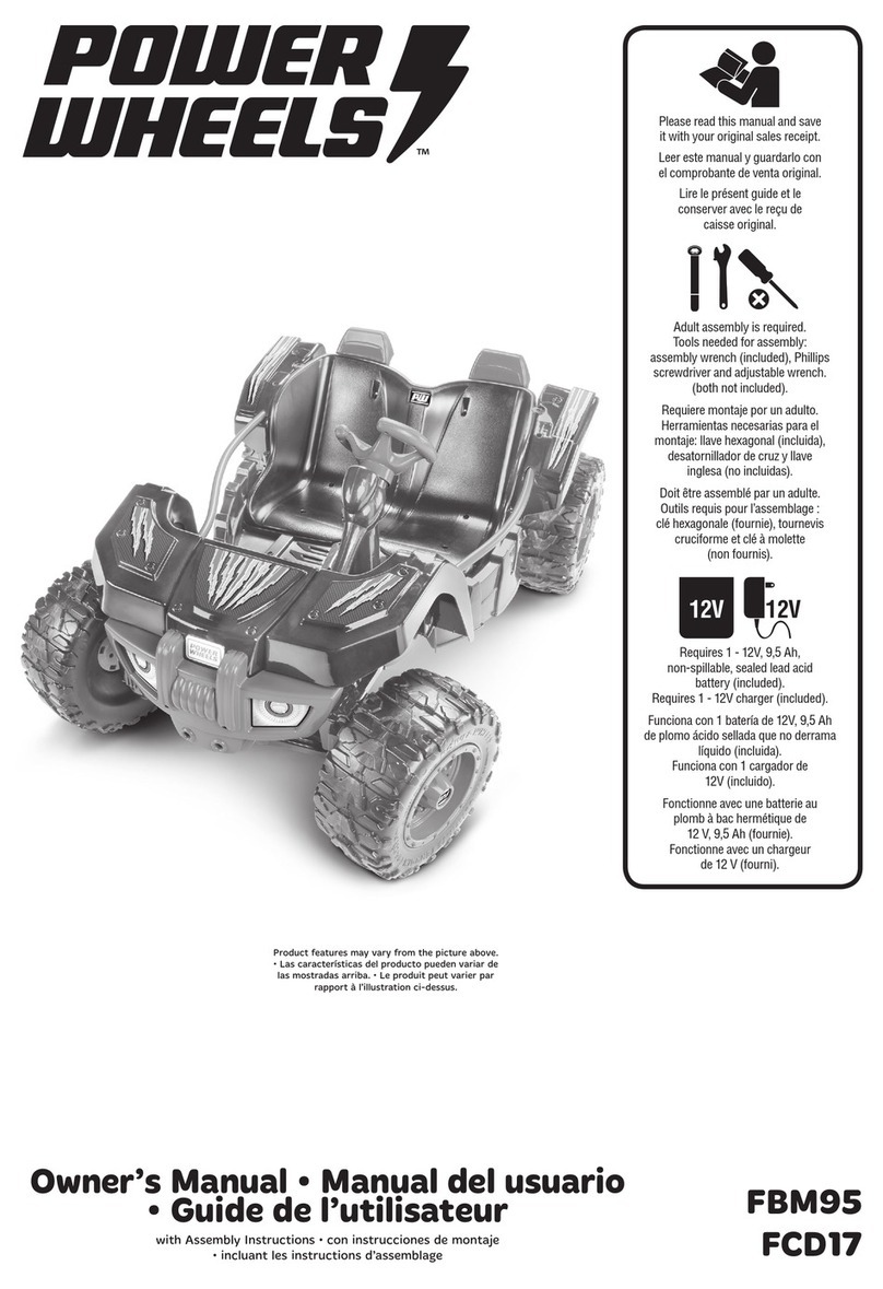 Mattel Power Wheels FBM95 owner's manual