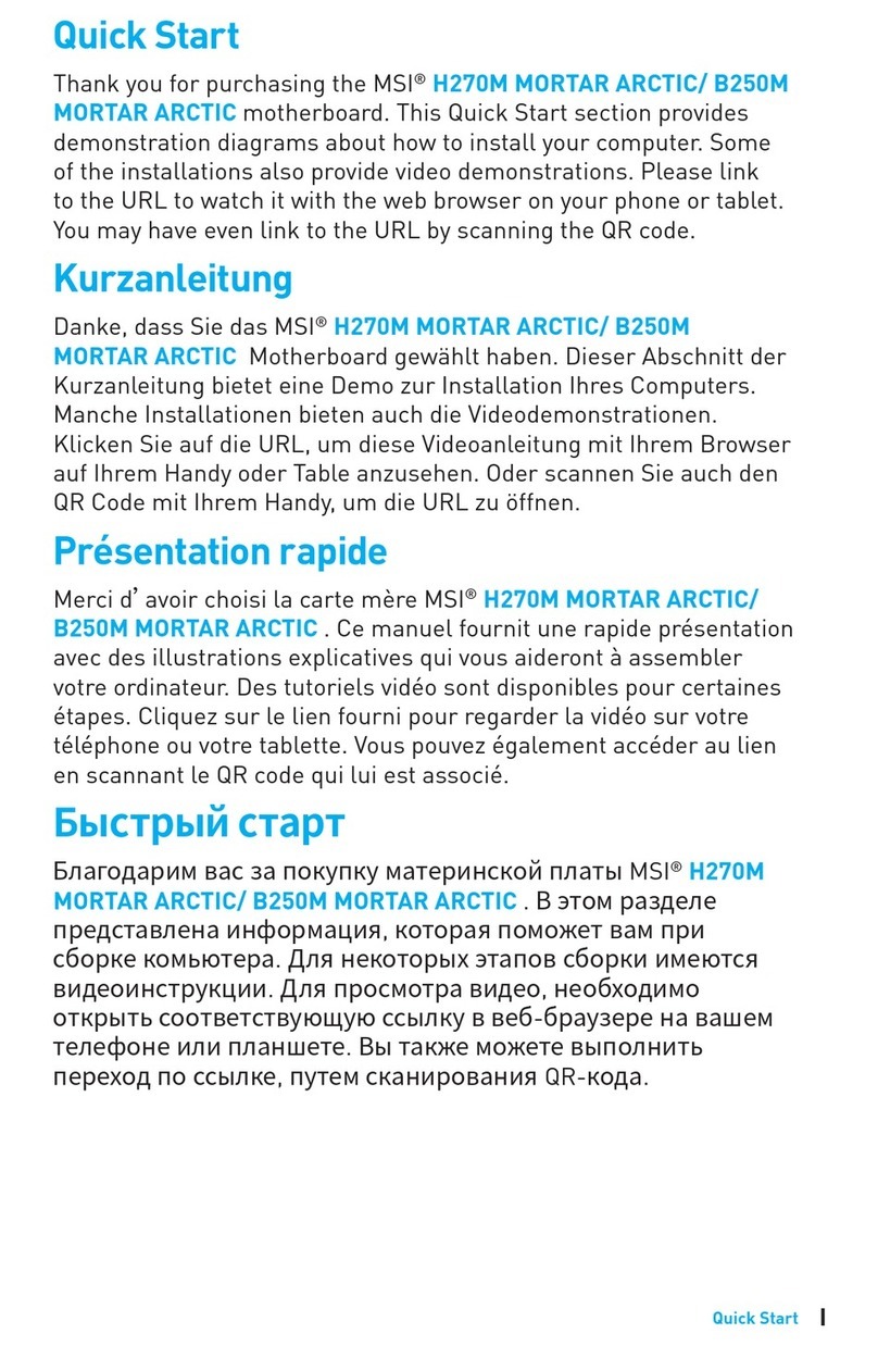 MSI B250M MORTAR ARCTIC quick start