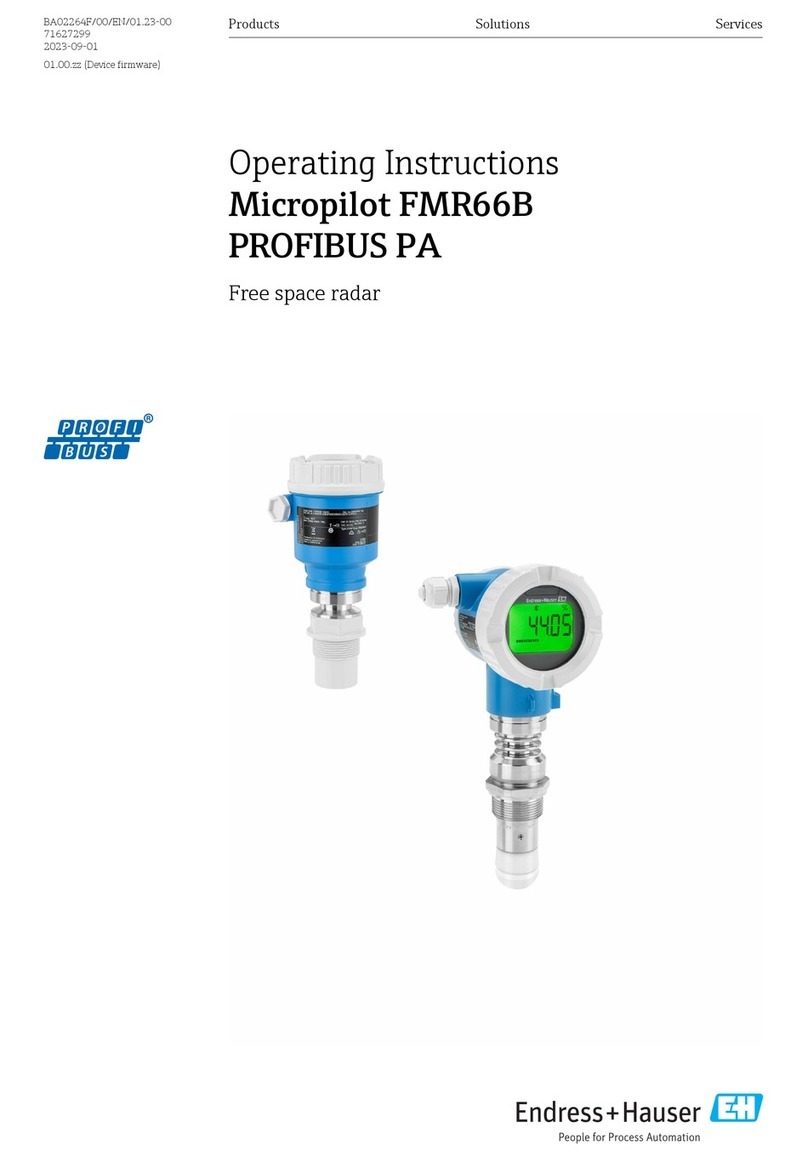 Endress+Hauser Micropilot FMR66B operating instructions Endress+Hauser Micropilot FMR66B operating instructions