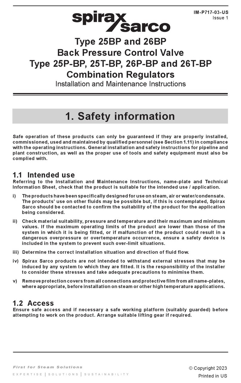 Spirax Sarco 25BP User manual