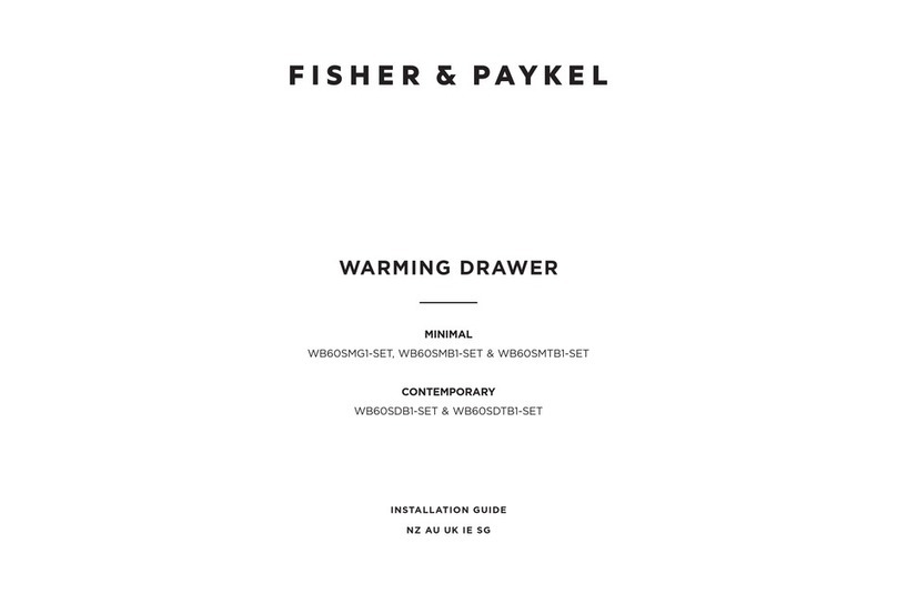Fisher & Paykel WB60SMG1-SET User manual Fisher & Paykel WB60SMG1-SET User manual