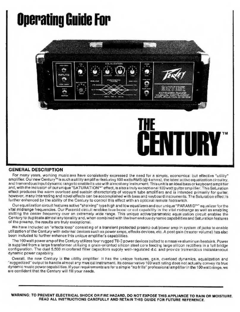 Peavey THE CENTRY operating guide