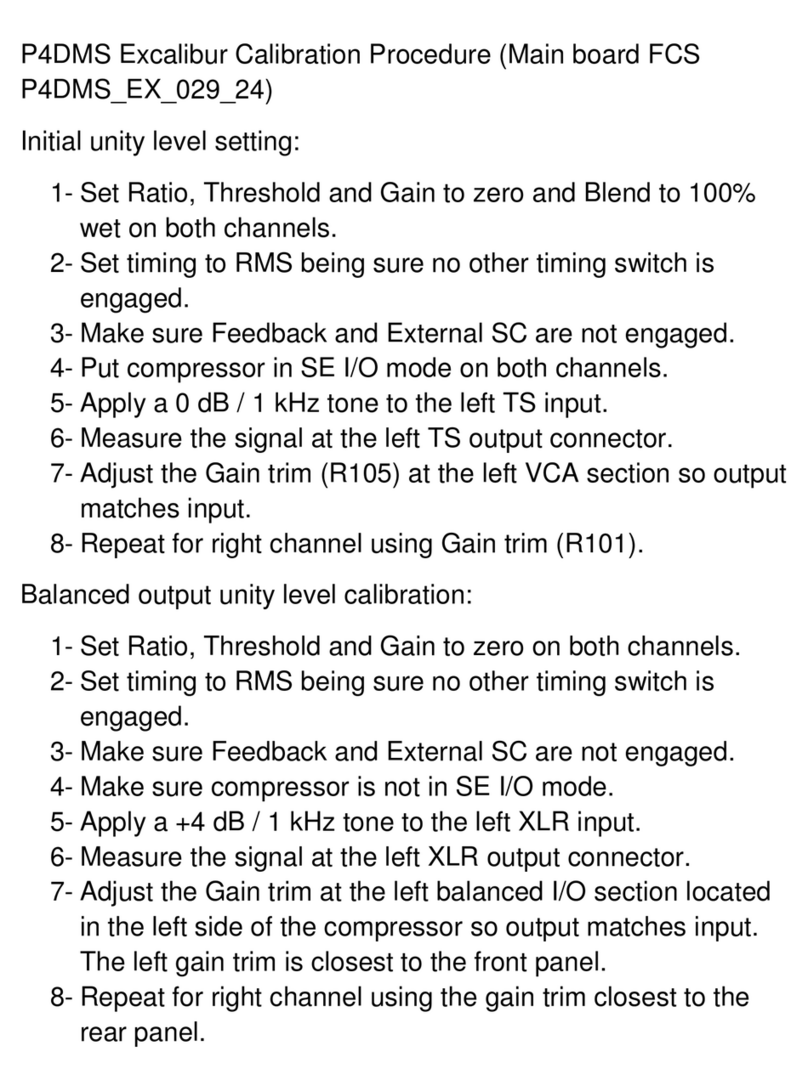 FCS P4DMS Excalibur CALIBRATION PROCEDURE