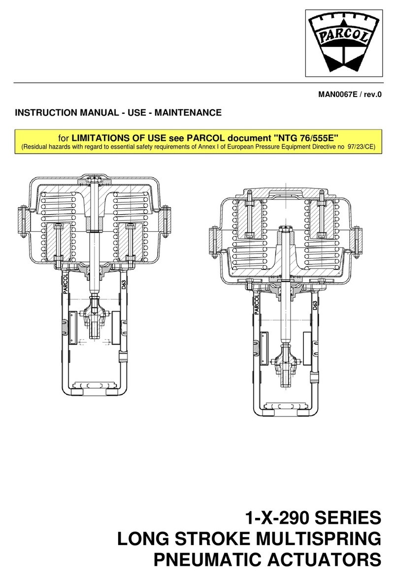 PARCOL 1-X-290 Series instruction manual