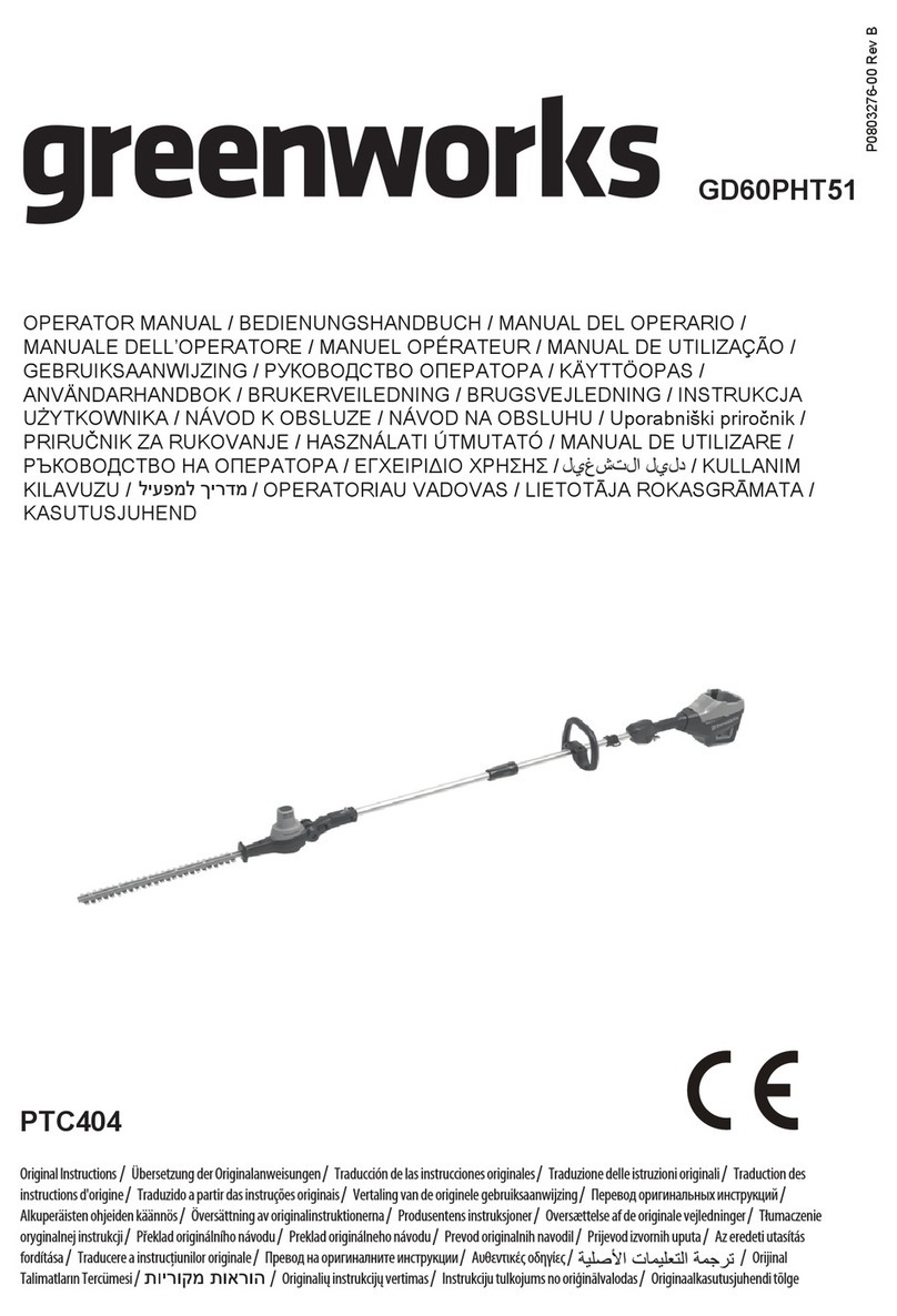GreenWorks GD60PHT51 Operator's manual