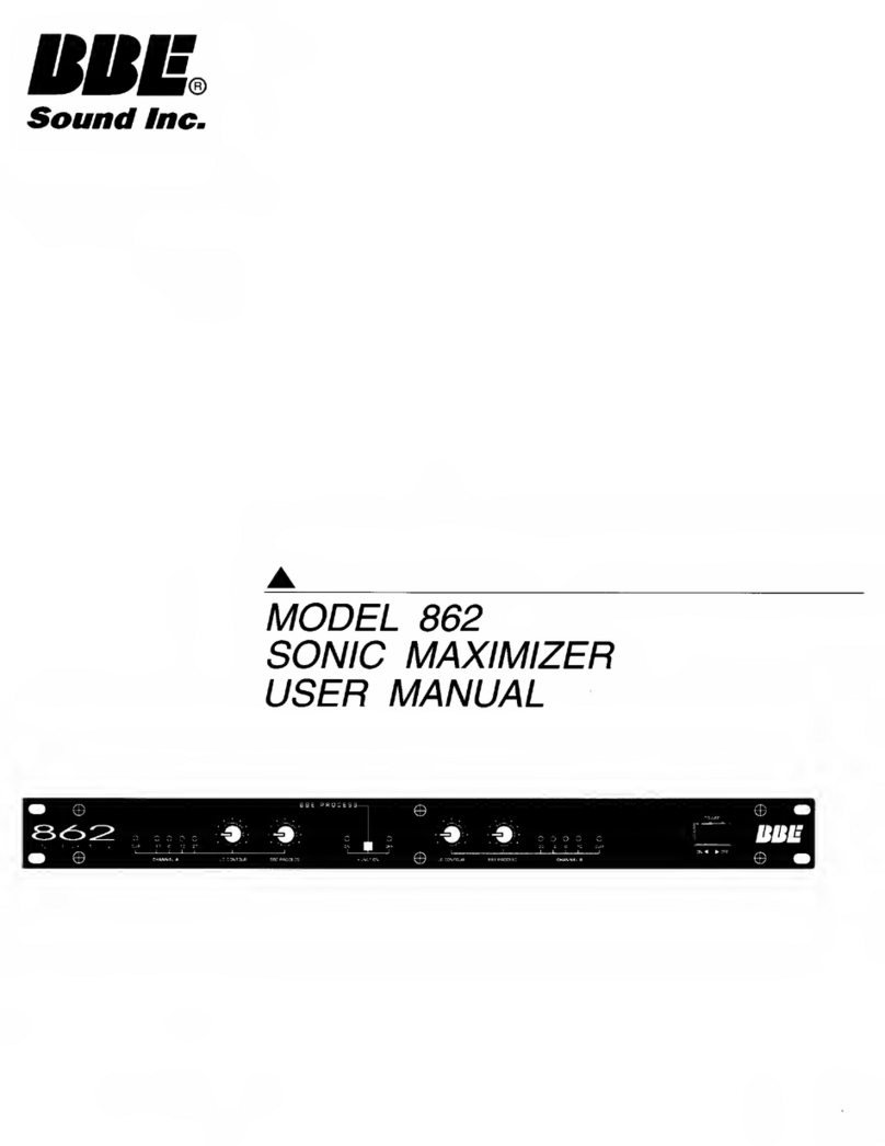 BBE 862 user manual