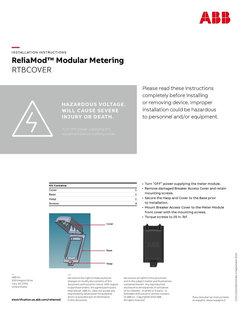 ABB ReliaMod RTBCOVER User manual ABB ReliaMod RTBCOVER User manual