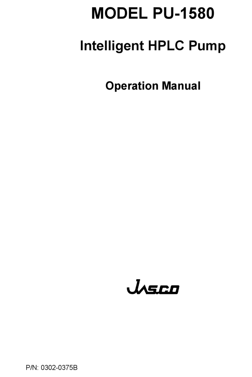 Jasco PU-1580 Operation manual Jasco PU-1580 Operation manual
