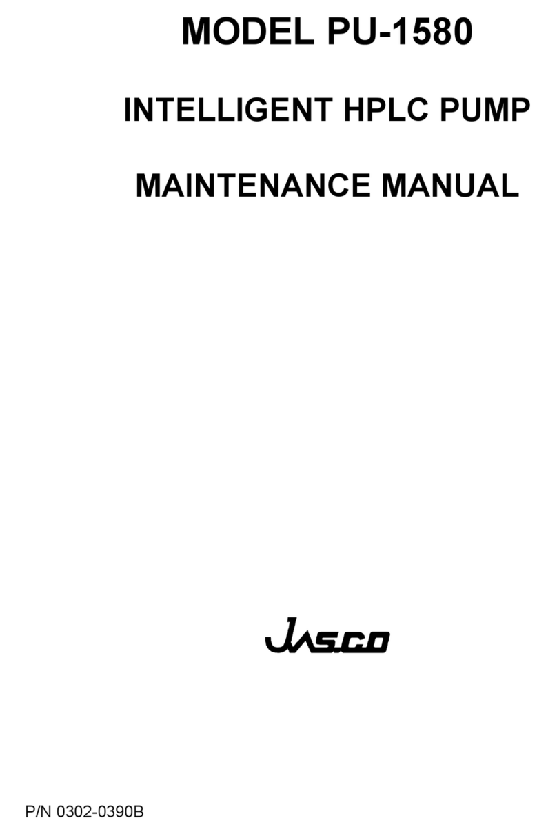 Jasco PU-1580 Maintenance manual