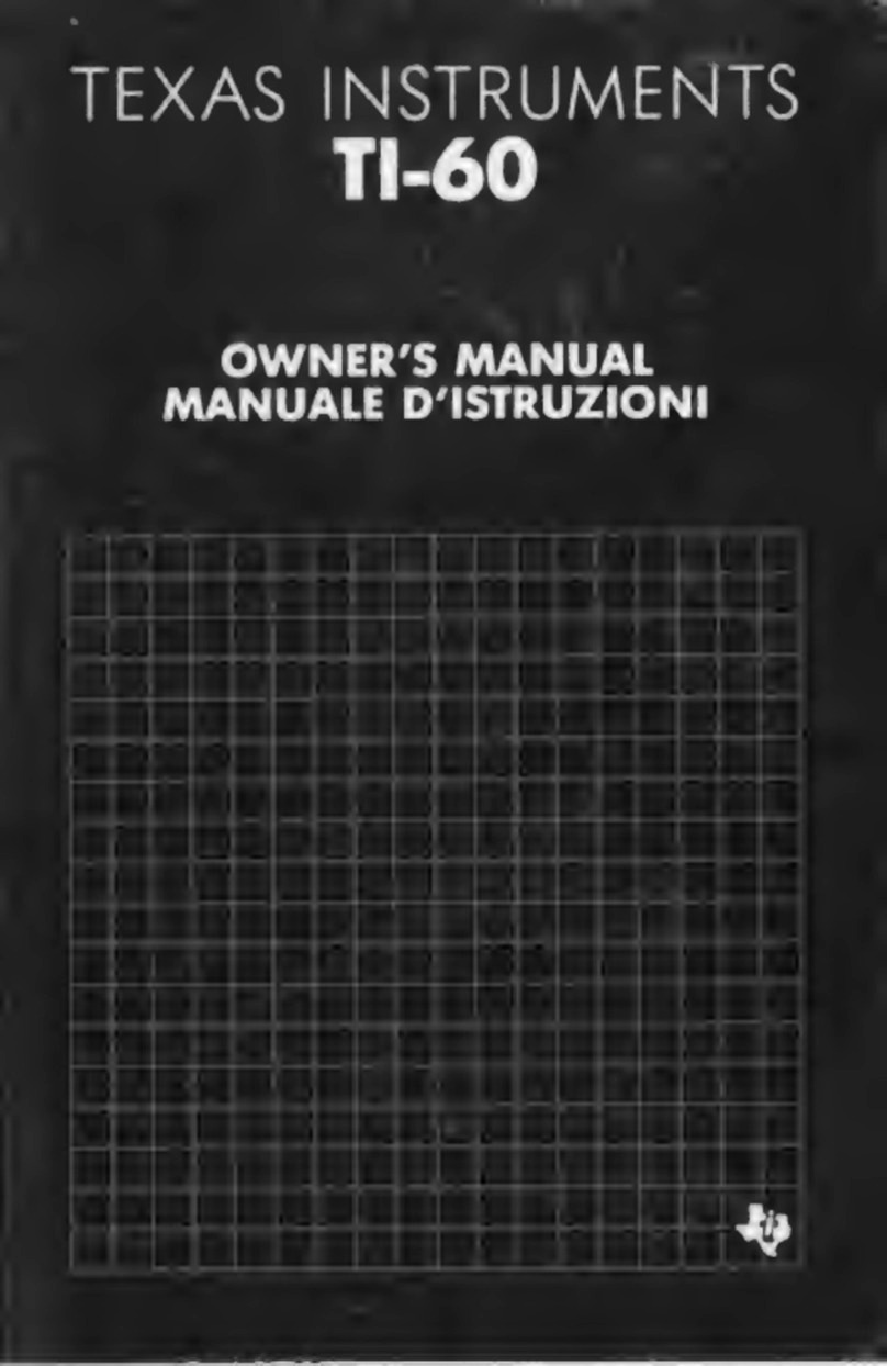 Texas Instruments TI-60 User manual