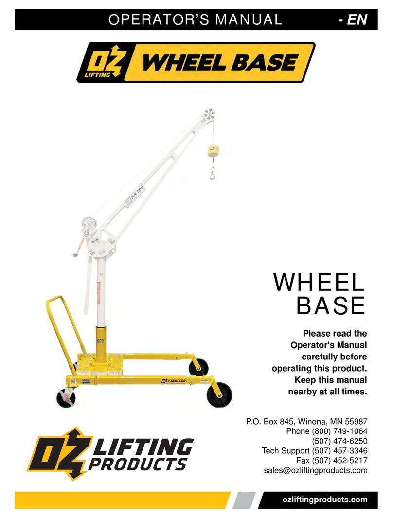 OZ Lifting Products WHEEL BASE User manual