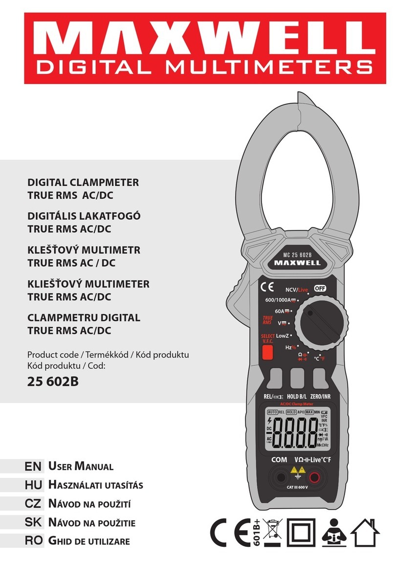 Maxwell Digital Multimeters 25 602B user manual