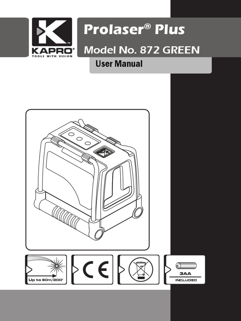 Kapro Prolaser Plus 872 GREEN User manual