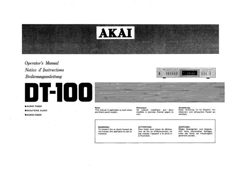 Akai DT-100 User manual