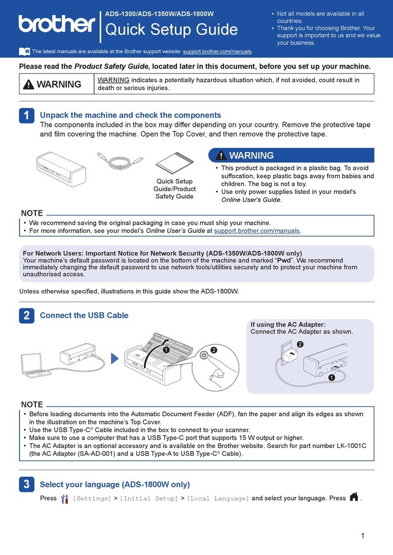 Brother ADS-1300 User manual