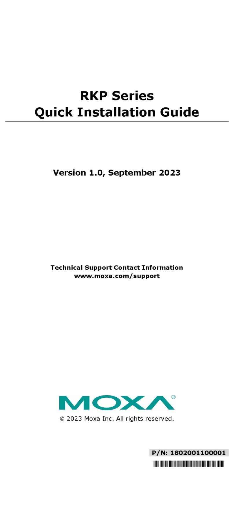 Moxa Technologies RKP Series User manual
