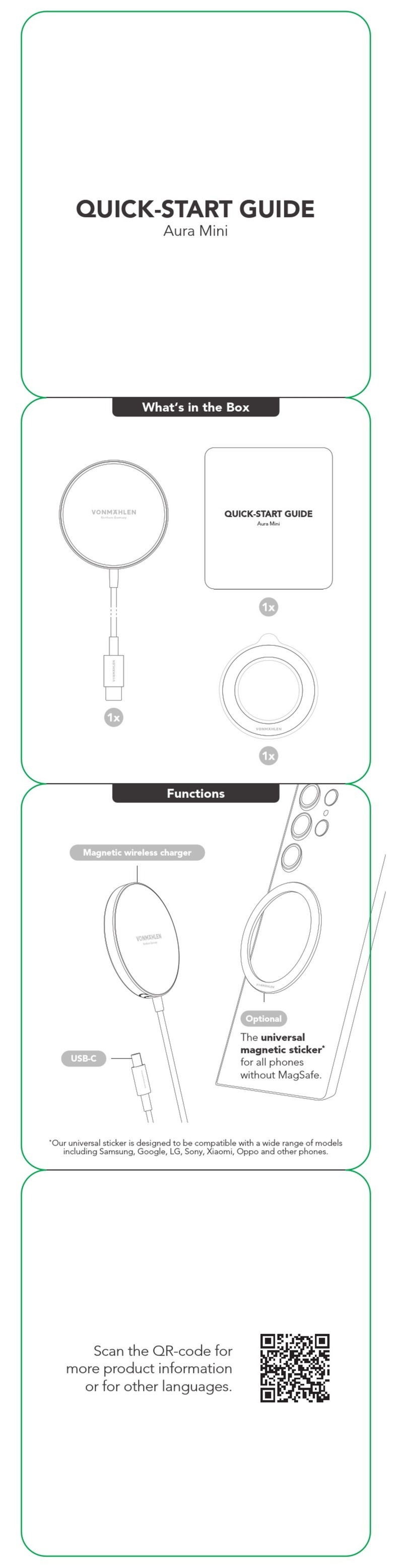 VONMÄHLEN Aura Mini quick start guide