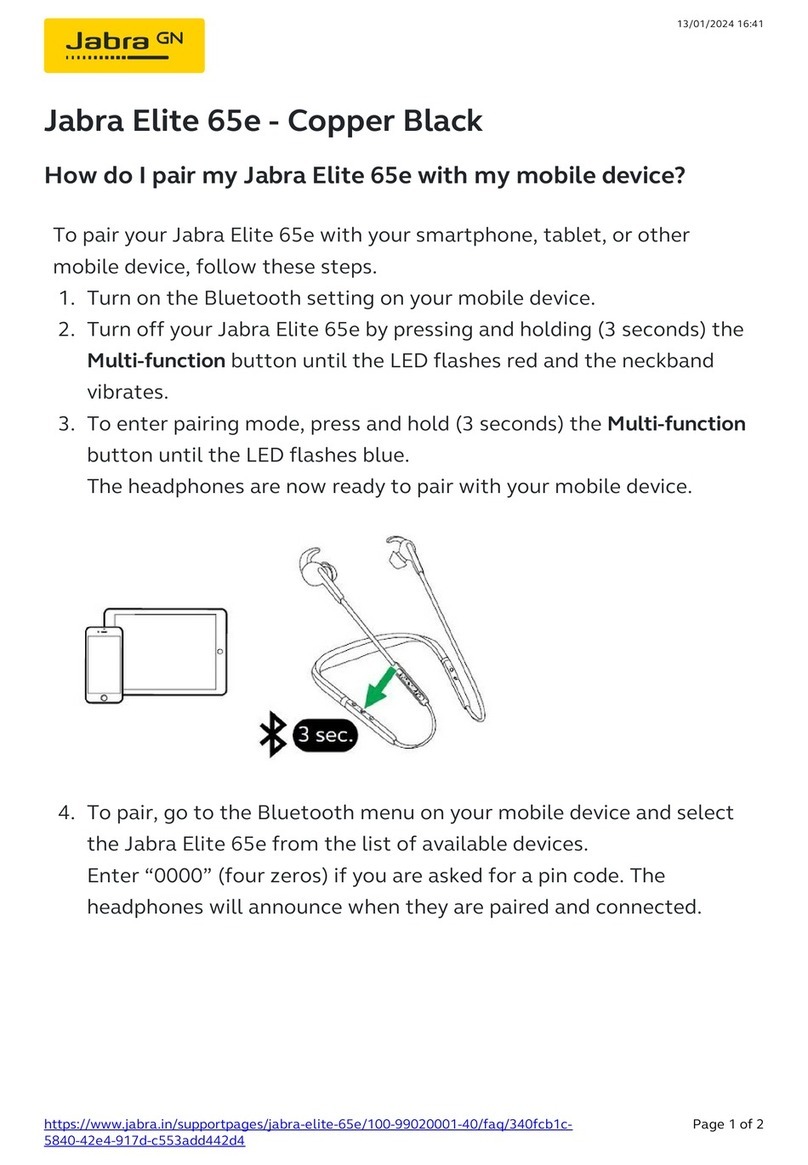 Jabra Elite 65e User manual