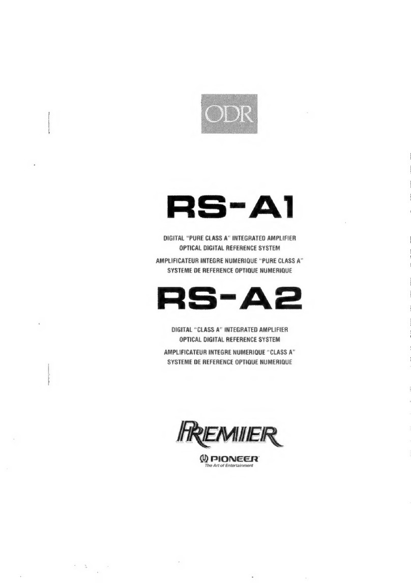 Pioneer ODR PREMIER RS-A1 User manual