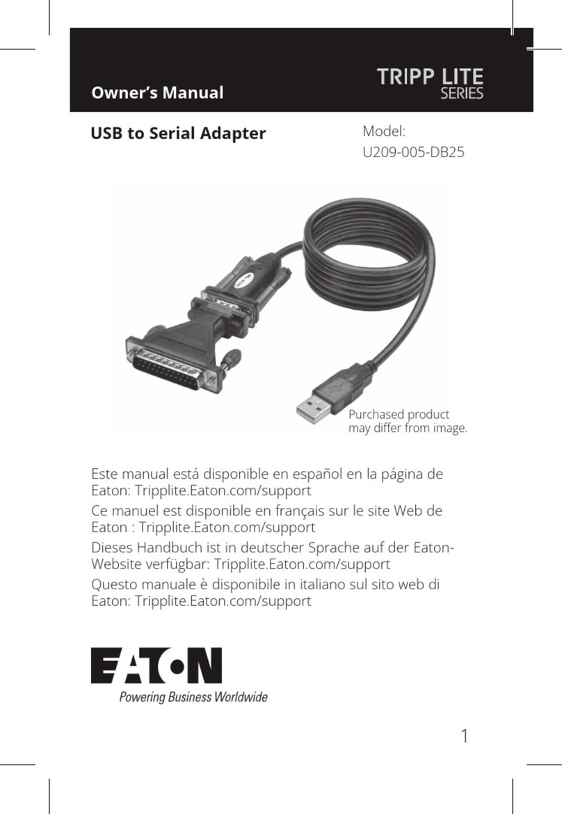 Eaton TRIPP LITE U209-005-DB25 owner's manual