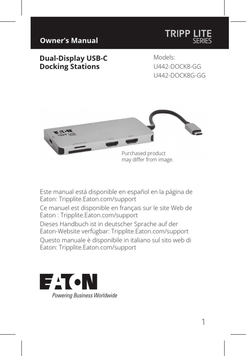 Eaton TRIPP LITE U442-DOCK8-GG owner's manual