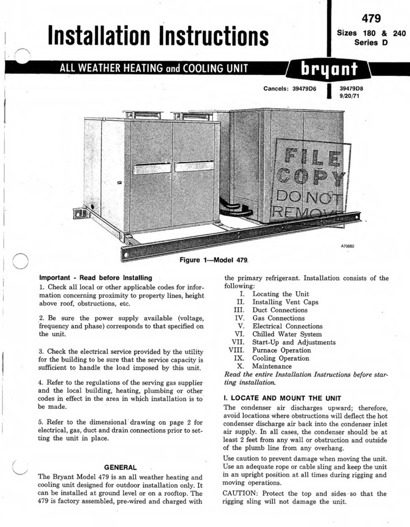 Bryant 479 installation instructions Bryant 479 installation instructions