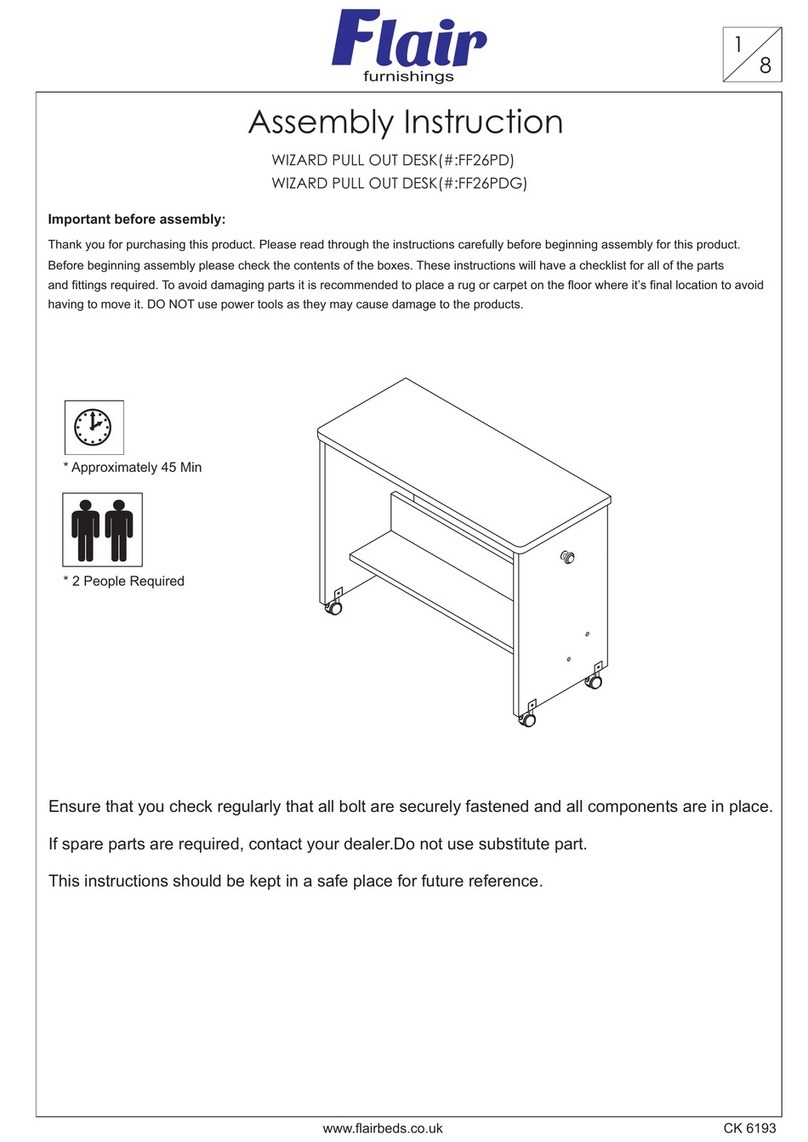 Flair Furnishings WIZARD FF26PD Assembly instruction Flair Furnishings WIZARD FF26PD Assembly instruction