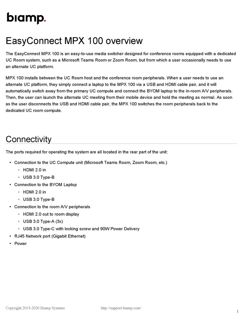 Biamp EASYCONNECT MPX 100 overview