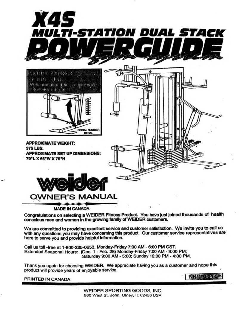 Weider X42 User manual Weider X42 User manual