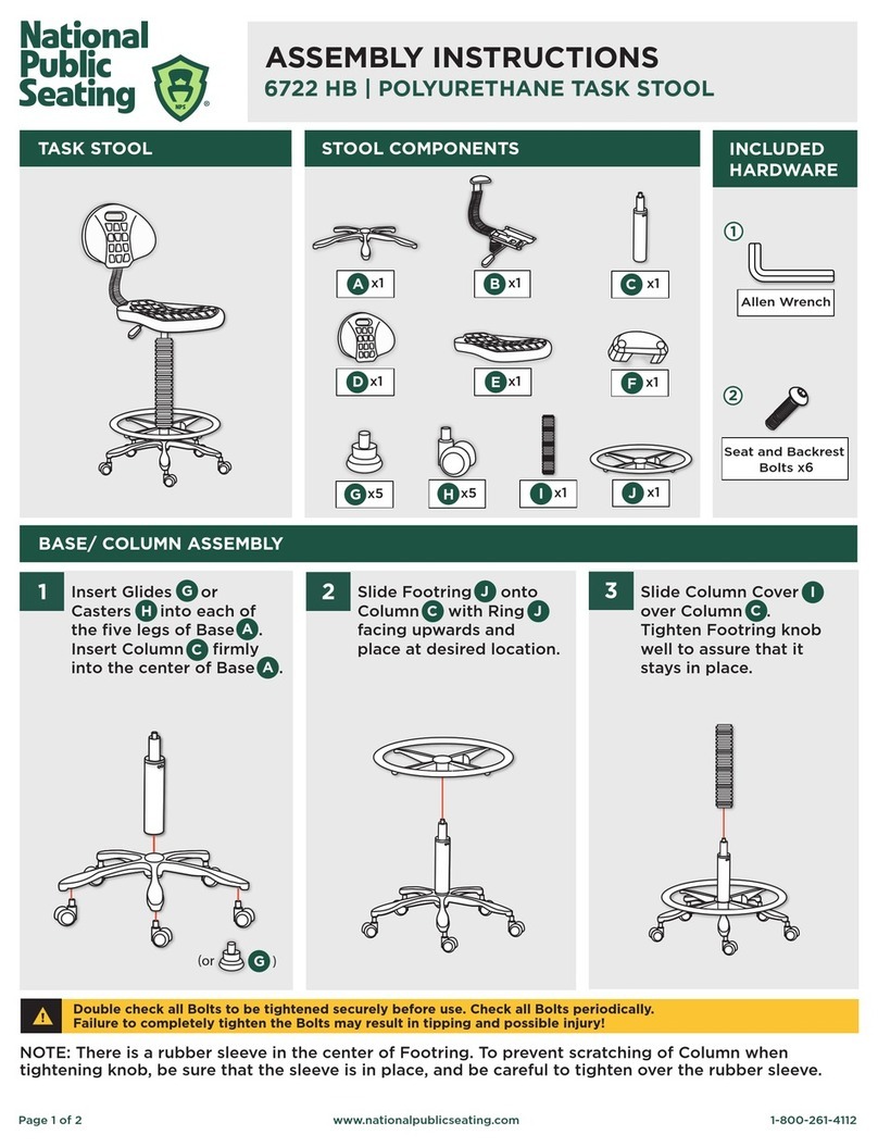 National Public Seating Kangaroo 6722 HB User manual
