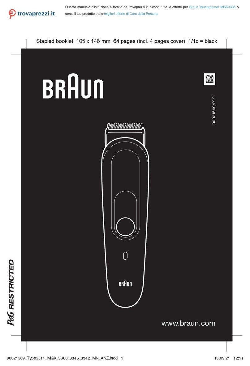 Braun MGK 3335 User manual Braun MGK 3335 User manual