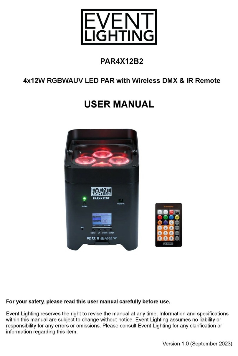 Event Lighting PAR4X12B2 User manual