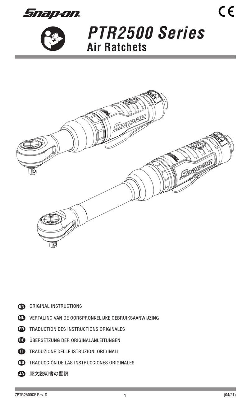Snap-On PTR2500 Series User manual Snap-On PTR2500 Series User manual