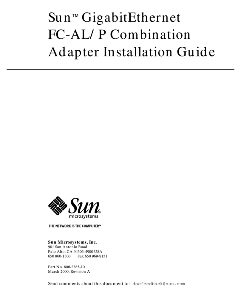 Sun Microsystems GigabitEthernet FC-AL/P Combination Adapter installation guide