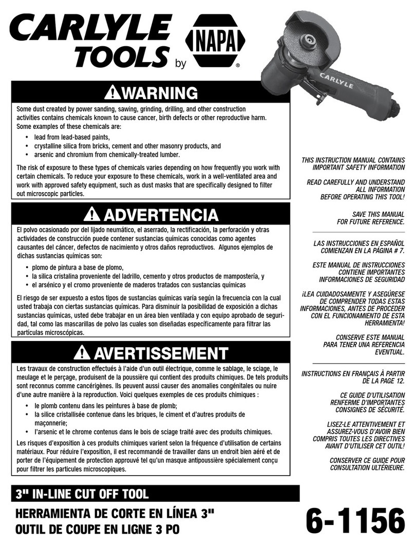 Napa Carlyle Tools 6-1156 instruction manual