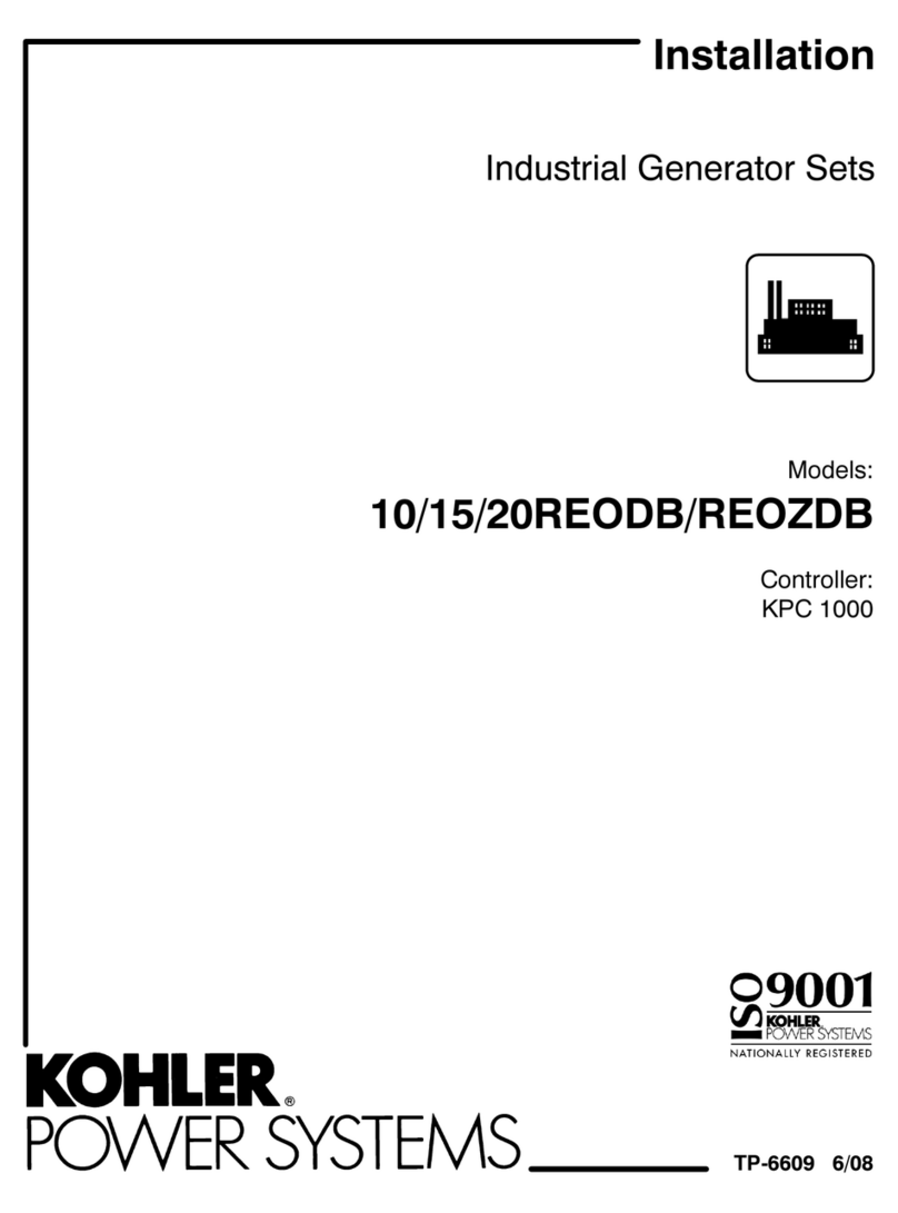Kohler 10REODB User manual
