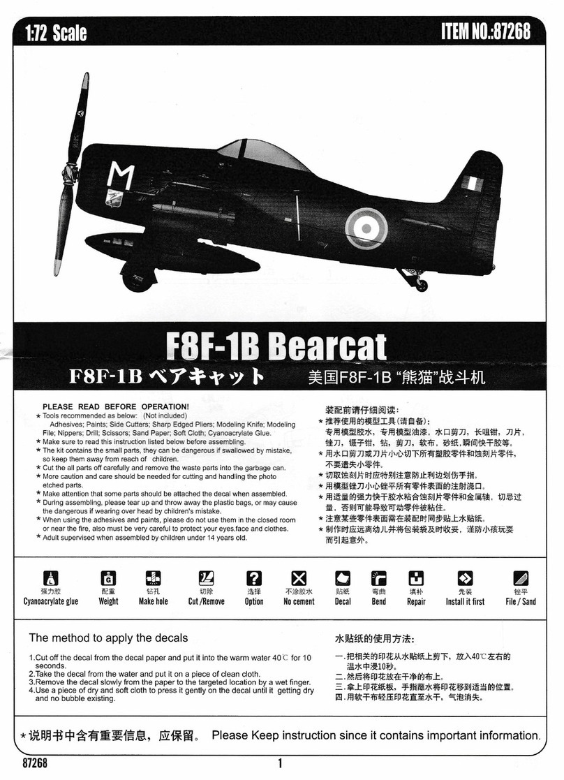 HobbyBoss F8F-1B Bearcat quick start guide