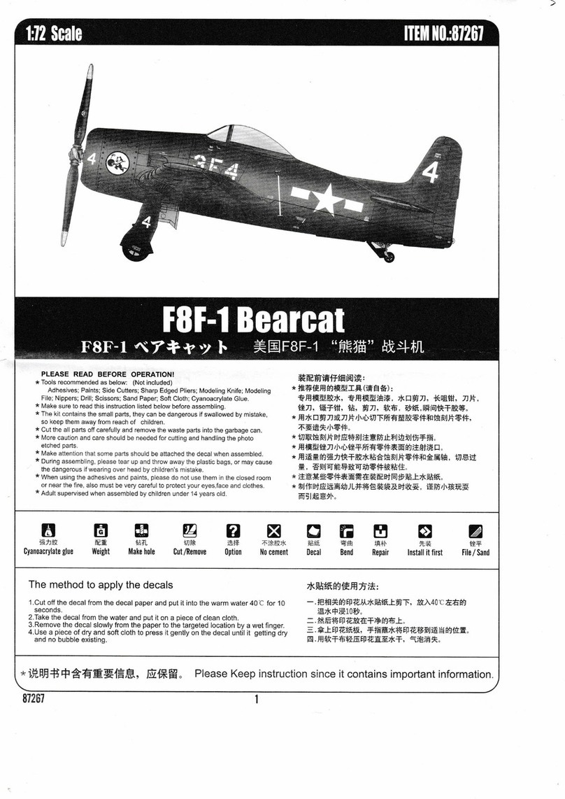 HobbyBoss F8F-1 Bearcat quick start guide