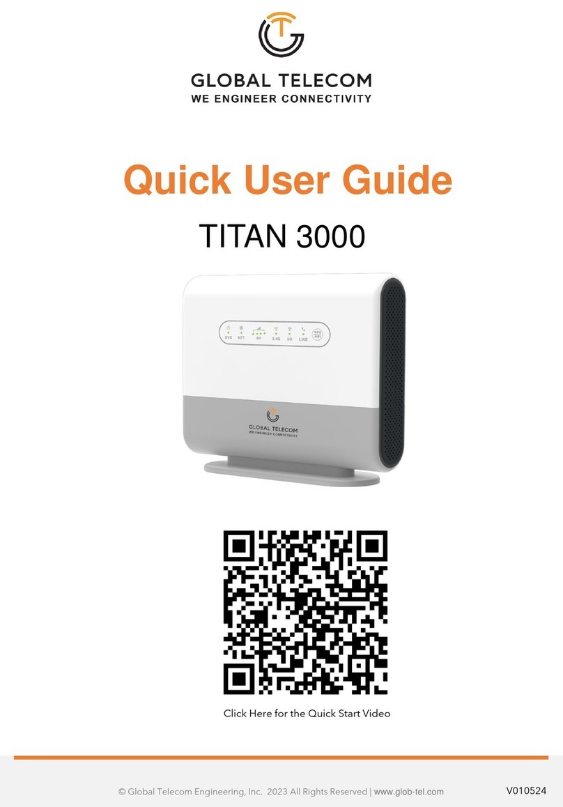 Global Telecom TITAN 3000 Quick user guide
