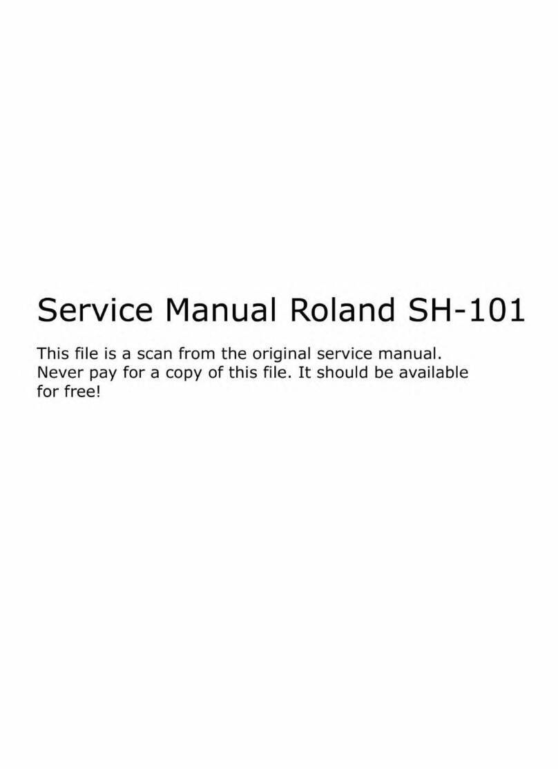 Roland SH-101 User manual