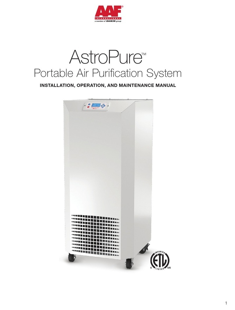 Daikin AAF AstroPure 500 IR Installation, operation and maintenance manual Daikin AAF AstroPure 500 IR Installation, operation and maintenance manual