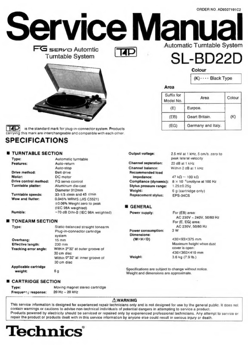 Technics SL-BD22D User manual